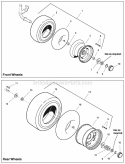Wheels  Tires Group (W987684 987685 989121) Diagram and Parts List for 2690971-02  Simplicity Lawn Tractor