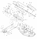 54 Mower Deck - Electric Height Adjustment  Roller Bar Group (2987557) Diagram and Parts List for 2690565  Simplicity Lawn Tractor