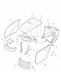 Hood Grille  Dash Group (986608 989136 990358) Diagram and Parts List for 2690950  Simplicity Lawn Tractor