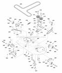 42 Mower Deck - Clutch  Support Group (2990162) Diagram and Parts List for 2691036-00  Simplicity Lawn Tractor