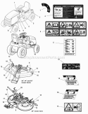 Decals - Safety  Common (C986614 986615 986618 986621 986669 986774 986852 986903 986905 986983 987205 987684 987685 988407 988590 988853 989121) Diagram and Parts List for 1694632  Simplicity Lawn Tractor