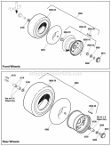 Wheel  Tire Group (W885823 W885940) Diagram and Parts List for 2691121-00  Simplicity Lawn Tractor