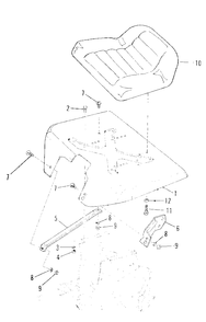 Seat And Support Group (2932i07) Diagram and Parts List for 3008 1690090 Simplicity Lawn Tractor