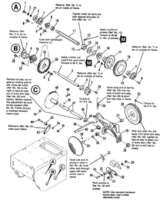 Traction Drive Group Diagram and Parts List for 1080S 1691776 Simplicity Snow Blower