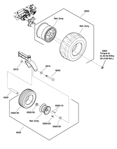 Wheel And Tire Group Diagram and Parts List for SZT110 2691692-01 Simplicity Lawn Tractor