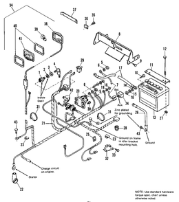 Electrical Group Diagram and Parts List for 4212G 1691324 Simplicity Lawn Tractor