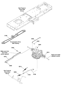 Transmission Group - Tuff Torq K46bl Diagram and Parts List for 2691668-02  Simplicity Lawn Tractor