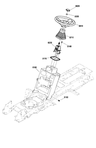 Steering Group - Power Diagram and Parts List for 2691419-01  Simplicity Lawn Tractor