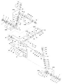 Transaxle Service Parts - Daedong Bsfa-25 Diagram and Parts List for 2691522-00  Simplicity Lawn Tractor