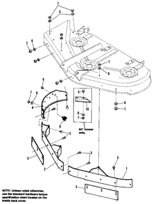 44-Inch Mulching Kit Diagram and Parts List for 1692090  Simplicity Lawn Tractor Accessories