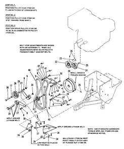 Drive Group Diagram and Parts List for 1008 1690239 Simplicity Tiller
