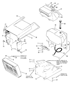 Hood, Grille And Dash Group (4108es, 4111) Diagram and Parts List for 4111 1690344 Simplicity Lawn Tractor