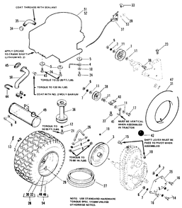 Engine And Drive Group (6008, 6010) Diagram and Parts List for 6010 1690192 Simplicity Lawn Tractor