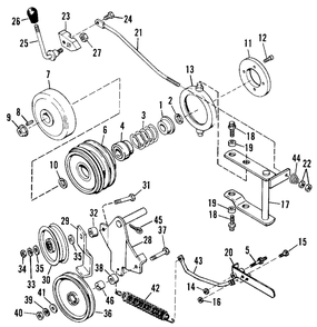Power Take-Off Diagram and Parts List for 3410 990755 Simplicity Lawn Tractor