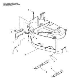 38-Inch Grass Mulcher Kit - 1692883 Diagram and Parts List for 1692883SM  Simplicity Lawn Tractor Accessories