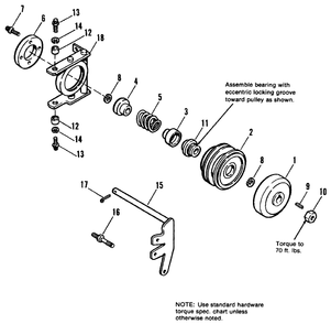 P.T.O. Cone Clutch Group Diagram and Parts List for 7116 1690476 Simplicity Lawn Tractor