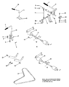 Roller, Lift And Miscellaneous Group (0228i04) Diagram and Parts List for 4008 1690173 Simplicity Lawn Tractor