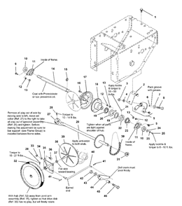 Traction Drive Group Diagram and Parts List for 555 1692680 Simplicity Snow Blower