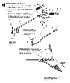 Brake Group Diagram and Parts List for 7112 1691014 Simplicity Lawn Tractor