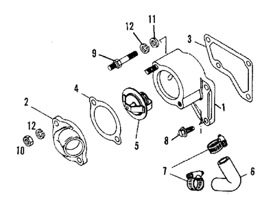 Thermostat And Housing Group (3486i16) Diagram and Parts List for 9528 2097173 Simplicity Lawn Tractor