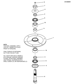Spindle Service Parts - 84003242 Diagram and Parts List for 5901799  Simplicity Lawn Tractor