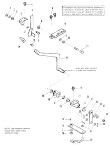 Linkage And Control Group - 1690759 S/N 3827 And Below Diagram and Parts List for 4211 1690762 Simplicity Lawn Tractor