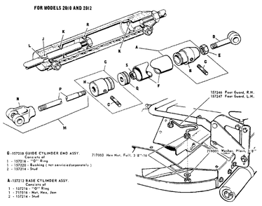 Lift Group - Hydraulic - Diagram 3 Diagram and Parts List for 2012 990400 Simplicity Lawn Tractor