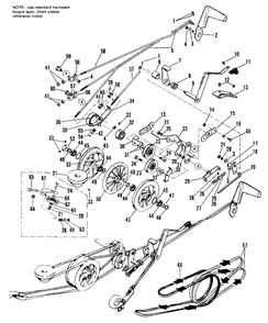 Belts And Pulleys Group Diagram and Parts List for 808 990998 Simplicity Lawn Tractor