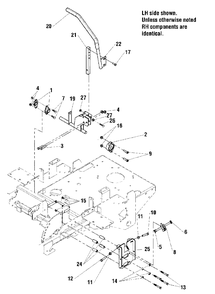 Control Group Upper Diagram and Parts List for 2650 5900705 Simplicity Lawn Tractor