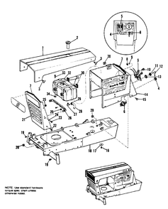 Frame, Hood And Dash Group Diagram and Parts List for 738 990898 Simplicity Lawn Tractor