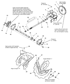 Auger And Impeller Group - 24-Inch Diagram and Parts List for 860E 1694433 Simplicity Snow Blower