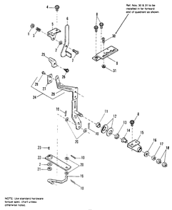 Linkage And Control Group Diagram and Parts List for 4212H 1691270 Simplicity Lawn Tractor