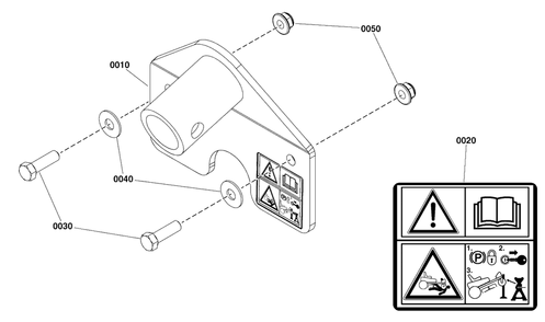 Service Jack Mount Kit Diagram and Parts List for 5601306  Simplicity Lawn Tractor Accessories