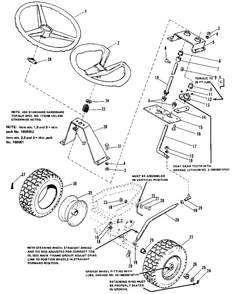 Steering And Front Tires Group (4008-4108-4208) Diagram and Parts List for 4208 1690176 Simplicity Lawn Tractor
