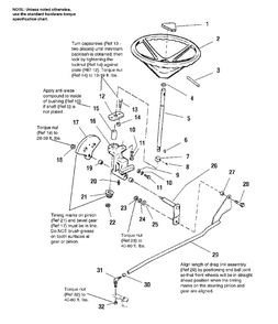 Steering Group - Manual Diagram and Parts List for 918H 1693413 Simplicity Lawn Tractor