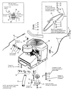 Engine Group (17hp) Diagram and Parts List for 6517H 1691733 Simplicity Lawn Tractor