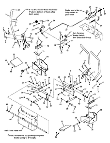 Controls Group (7501106) Diagram and Parts List for 150Z 7800760 Simplicity Lawn Tractor