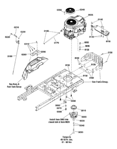 Engine Group (2992564) Diagram and Parts List for 2691502-01  Simplicity Lawn Tractor