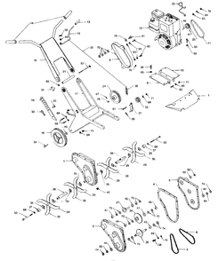 2 H.P. Roticul Diagram and Parts List for 1002 1690322 Simplicity Tiller