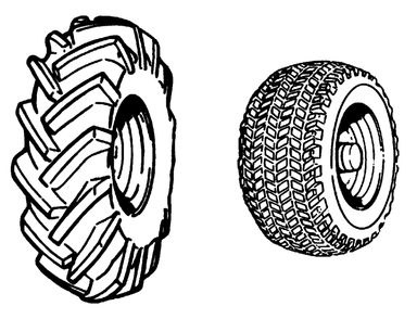 Ag. Tire And Wheel Group - 7116, And 7117 Diagram and Parts List for 7116H 1690489 Simplicity Lawn Tractor