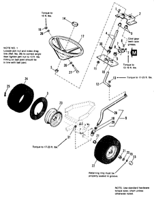 Steering And Front Wheel Group Diagram and Parts List for 4212H 1691931 Simplicity Lawn Tractor