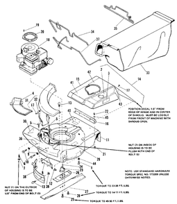Engine, Housing And Shroud Group Diagram and Parts List for 1021 1690277 Simplicity Lawn Mower