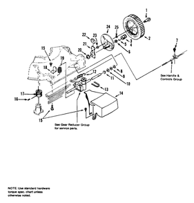 Rear Wheels Group (Power-Propelled Models) Diagram and Parts List for 1575 1691923 Simplicity Lawn Mower