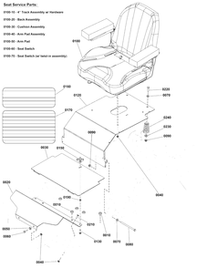 Seat Mount And Floor Group S/N: 4000875837 And Above Diagram and Parts List for 5901743  Simplicity Lawn Tractor