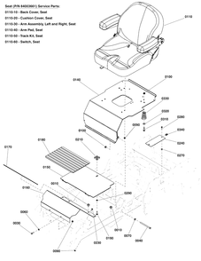 Seat Mount And Floor Group S/N: 400875837 And Above Diagram and Parts List for 5901779  Simplicity Lawn Tractor