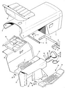 Seat Group (3506i11) Diagram and Parts List for 9020 1690072 Simplicity Lawn Tractor