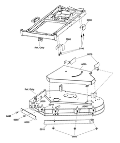 36-Inch Mower Deck - Guarding Group Diagram and Parts List for SZT105 2691691-01 Simplicity Lawn Tractor