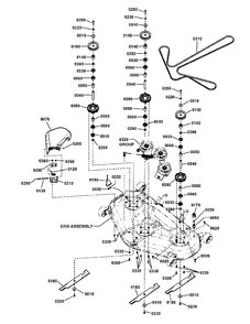 52-Inch Mower Deck - Arbors And Blades Group (7501701c) Diagram and Parts List for ZT26520 7800766 Simplicity Lawn Mower