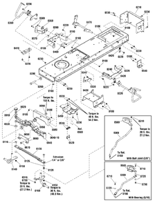 Frame And Front Axle Group Diagram and Parts List for 2690940-00  Simplicity Lawn Tractor