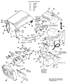 Hood, Grille And Dash (6008 And 6011) Diagram and Parts List for 6008 1690315 Simplicity Lawn Tractor